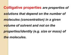 Solved: Which Of The Following Statements About Colligative Properties Of  Solutions Are Correct? A. The Vapor Pressure Of Solutions Is Lower Than The  Vapor Pressure Of Pure Solvents. B. As A Result