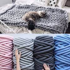 500g Thick Super Bulky Chunky Yarn For Hand Knitting Crochet Soft Big Cotton Diy Arm Knitting Roving Spinning Yarn For Blanket Wish In 2021 Arm Knitting Blanket Knitting Yarn Diy