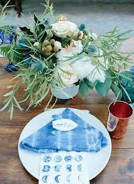 Moon Themed Indigo Baby Shower Inspired By This Moon Baby Shower Baby Shower Flowers Fancy Baby Shower
