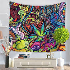 Psychedelic Hippie Tapestry Stoner Toolbox Psychedelic Tapestry Mandala Tapestries Wall Hangings Tapestry Wall Hanging
