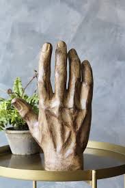 Large Natural Wooden Effect Decorative Hand Ornament From Rockett St George Hand Sculpture Sculpting Sculpture