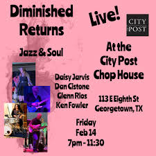 Hey! We'll be playing Romantic and Soulful jazz at The City Post Chophouse 