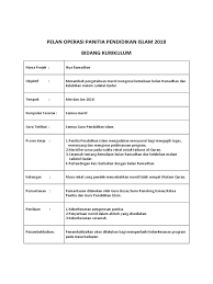 Hal ini menunjukkan falsafah pendidikan islam yang berisi teori umum mengenai pendidikan islam, dibina atas dasar konsep. Pelan Operasi Panitia Pendidikan Islam 2018