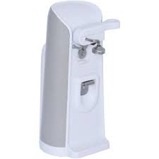 Brentwood Appliances Electric Can Opener With Knife Sharpener And Bottle Opener J 30w The Home Depot Electric Can Opener Can Opener Ceramic Knife Sharpener