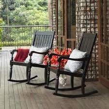 Cambridge brown wicker outdoor patio swivel rocking chair with cushionguard malachite green cushions give your outdoor living space an upgrade give your outdoor living space an upgrade with this wicker swivel rocking chair from the cambridge collection. Bonn Solid Wood Black Oversized Outdoor Rocking Chair Cambridge Casual
