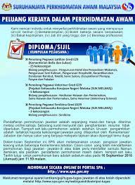 Maklumat iklan jawatan kosong jkr sarawak 2019 (jabatan kerja raya). Iklan Jawatan Kosong Spa Diploma 16 September 2016 Panduan Kerjaya Kerajaan