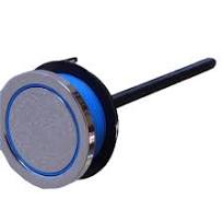 Chrome Single Flush Button for Top of Toilet (48 mm) with Blue trim -  NuFlush
