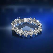 Newbridge Silverware Vintage Grace Kelly Pearl Floral Bracelet Icon Jewelry Silver Jewelery Jewelry