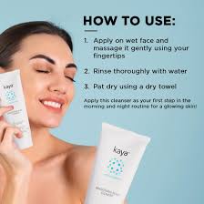 Kaya Clinic Brightening Beads Cleanser with AHA Niacinamide Vitamin E Daily  Use Exfoliating & Brightening Face Wash Hydrating Cleanser for All Skin ...