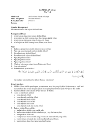Kumpulan Soal Akidah Akhlak Kelas Vii Mts