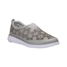 Womens Propet Hannah Sneaker Size 11 D Light Grey Full Grain