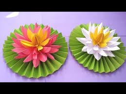 How to make paper flowers easy for kids. How To Make Paper Flowers At Home Easy Step By Step Craft For Kids Origami Flower Making For Wall