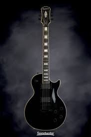 Black And White Ebony Fretboard Epiphone Limited Edition Matt Heafy Les Paul Custom Ebony Custom Electric Guitars Les Paul Custom Matt Heafy