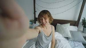 Pov ridge line hike and ride of mt. Pov Of Cheerful Woman Having Online Video Chat With Friends Using Smartphone Camera While Sitting On Bed At Home Video By C Silverkblack Stock Footage 173645016