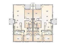 The two units are identical, though mirror imaged, with one small exception: Bedroom Duplex Floor Plans House Plans 14278