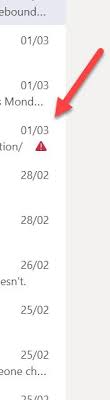 How Do I Remove The Red Exclamation Mark In The Chat List Microsoft Tech Community