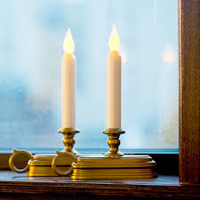 Lights Com Decor Flameless Candles Flameless Taper Candles White 9 Flameless Window Candle Set Of 2