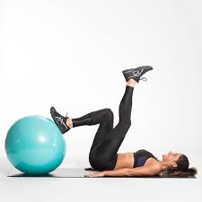 Image Result For Bridge Exercise With Swiss Ball Gif Esercizi Donne Palla