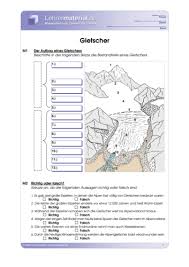 Arbeitsblatt Gletscher Lehrermaterial De