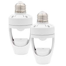 E26 Light Bulb Socket Motion Sensor Adapter 12ft 360 Degree Detection Pir Occupancy Sensor 2 Pack In 2020 Bare Bulb Lighting Light Bulb Bases Motion Sensor