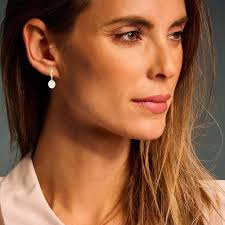 Miore 9 kt (375) Yellow Gold Freshwater Pearl Drop Earrings for Women, 8 x  24mm : Amazon.co.uk: Fashion