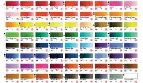 shinhan oil paint printed colour chart colour charts