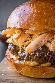 Korean Bbq Burger One Crazy Good Little Burger Recipe Bbq Burgers Kimchi Slaw Food