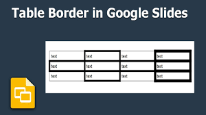 Maybe you would like to learn more about one of these? How To Add Border To Table In Google Slides Presentation Youtube