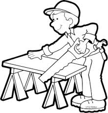 Great selection of construction worker clipart images. Construction Worker Clipart Black And White 5 Clipart Station