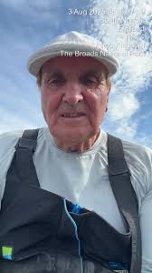 R.O.A.C.H club member Allan Dyson enjoying a 70th birthday present from the  club