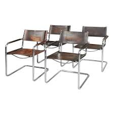 Bauhaus Mg5 Leather Chairs By Matteo Grassi For Centro Studio 1960s Set Of 4 Antique Dining Room Chairs Dining Room Chairs Leather Dining Room Chairs
