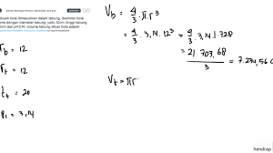Pada artikel sebelumnya juga telah dibahas lengkap tentang rumus volume tabung yang mirip dengan bentuk kerucut. Menghitung Volume Tabung Diluar Bola Jika Diameter Bola Tabung Yaitu 12cm Tinggi Tabung 20cm Youtube