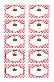 Etiquettes Pour Confiture De Cerise Ou Compote De Pomme A Imprimer Etiquette Confiture Confiture De Cerises Confiture