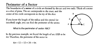 If two chords intersect in theinterior of a circle, then the product of the lengths of the segments of onechord is equal to the product of the lengths of the segments of the otherchord. What Is The Perimeter Of A Sector Mathematics Stack Exchange