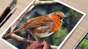 The first v ideo curation website for artists! Painting A Realistic Bird In Watercolor Youtube