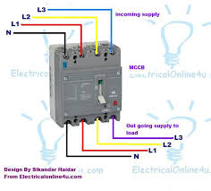 The two link bars on top are for the earth and. 3 Pole 4 Pole Mccb Wiring Diagrams And Installation Electricalonline4u