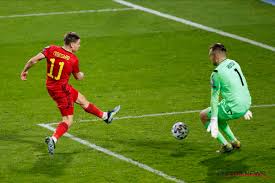 Danes go through to face wales in last 16. Leandro Trossard Ltrossard Twitter