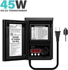 Malibu Low Voltage Transformer 45 Watt For Outdoor Landscape Lighting With Photocell Sensor Timer And Weather Shield For Spotlight Floodlight Garden Pathway Light 120v Ac To 12v Ac Walmart Com Walmart Com