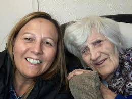 Got bored last night and looked up old people facts. The oldest person with  a living parent was 97.