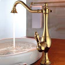 The polished surface of the faucet makes it easy to clean and maintain it. Best Faucets Leo Vintage Antique Gold Single Hole Bowel Faucet Art Deco Bathroom Faucet Vintage Style Basin Taps Leo S Paint And Body Fort Worth Aged Pewter Faucets