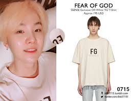 Fear of god brand bts. Bts Fashion Style Finder 190309 Yoongi Official Twitter Update Fear Of