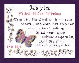 Choose the color of the text. Name Blessings Kaylee Personalized Names With Meanings And Bible Verses