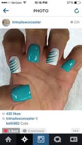 10 Turquoise Nail Art Ideas Nail Art Nail Designs Nails Coloured raine bahama breeze, chi chi cosmetics cute baby sparkly turquoise base with white flowers can act as your accessory.