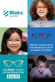 Blokz Blue Blocker Lenses From Zenni Zenni Blue Kid Eyeglasses