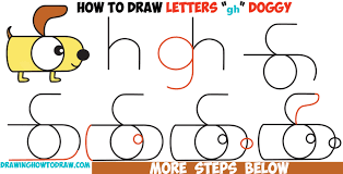 How to draw a horse from letter h step by step, learn drawing by this tutorial for kids and adults. How To Draw A Cartoon Dog From Letters G And H Easy Step By Step Drawing Tutorial For Kids How To Draw Step By Step Drawing Tutorials