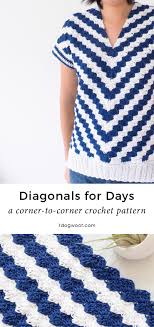 You can do that in several different ways. Diagonals For Days C2c Crochet Top One Dog Woof