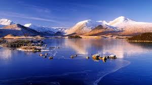 Hiver Montagne Lac Neige Glace Ciel Bleu Fonds D Ecran 1920x1080 Lac Ciel Bleu Fond Ecran