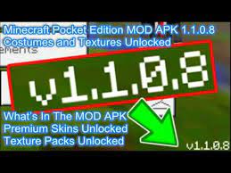Addons maker for minecraft pe v2.6.16 (mod apk) before using our application, please. Minecraft Pocket Edition Mod Apk 1 1 0 8 Costumes And Textures Unlocked Youtube