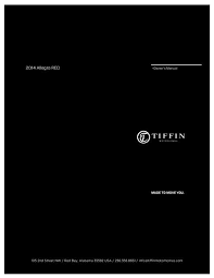 Check spelling or type a new query. Allegro Red Owner S Manual Tiffin Motorhomes