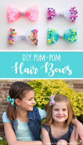 On a hat, hanging from a garland, or in a bowl on the table, pom poms are nothing but fun! Diy Pom Pom Hair Bows Make It And Love It
